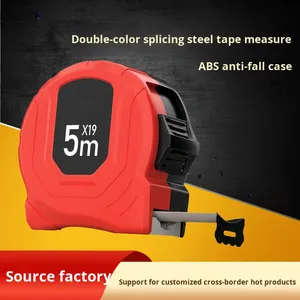 Ruban à mesurer télescopique en acier inoxydable de construction 5m outil de système de mesure métrique haute définition à retour automatique - Product Image 5