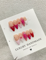 Vente en gros de faux ongles en acrylique peints à la main, forme stiletto, pour doigts, design personnalisé, application facile