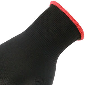 MaxiPact 13G 블랙 통기성 폴리에스터 니트 장갑 내마모성 작업 장갑 안전 작업 장갑 안전 공사 - Product Image 4