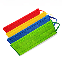 Vente en gros de serpillères en microfibre torsadées trapézoïdales réutilisables personnalisées, lavables, séchage rapide, serpillère plate, chiffon de nettoyage pour le sol
