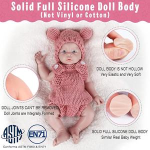 17 Zoll Lebensechte Reborn-Babypuppe aus Vollsilikon, die echt aussieht, keine Vinyl-Puppe - Product Image 2