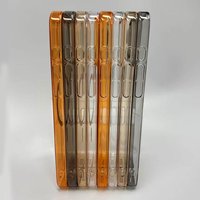 Étui de téléphone portable en PC transparent noir avec design antichoc et fonction magnétique