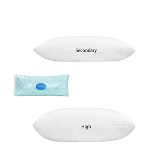 หมอนแคมป์ปิ้งสำหรับโรงแรมกลางแจ้งแบบกำหนดเอง พร้อมเมมโมรี่โฟมบดละเอียด ลายเรียบ 200TC ไส้ใยนีค โลโก้ - Product Image 4