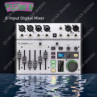 Console de mixage numérique 4 canaux FLOW8 Optimum Headroom avec interface audio/USB Bluetooth et alimentation fantôme 48V en plastique