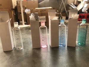 Manufacture 500ml Large Size With Timescale Lids Transparent <strong>Milk</strong> Sport Outdoor Drinkware Glass Water <strong>Bottle</strong> - Product Image 6