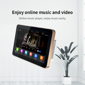 Bluetooth Mini Android 7.1 Bộ Khuếch Đại Âm Thanh Treo Tường WIFI Âm Thanh Nổi Cảm Ứng Toàn Màn Hình Hệ Thống Âm Nhạc Rạp Hát Tại Nhà Hỗ Trợ Thẻ TF USB <span class=keywords><strong>FM</strong></span> - Product Image 3