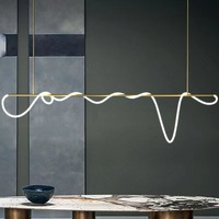 Zhongshan Restaurant Art acrylique Tube Flexible Led lampes suspendues décoratives lampes de luxe lustre en corde moderne