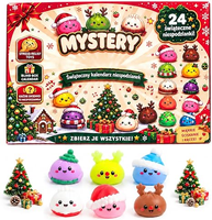 Calendrier de l'Avent Squishy 24 Jours : Jouets Anti-Stress Sensoriels à Presser Doux pour Enfants et Adultes
