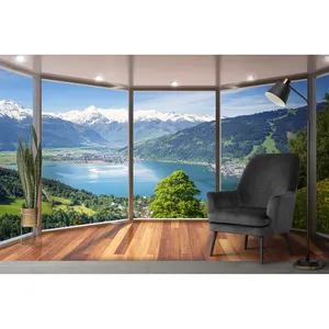 Water-Proof Wallpaper Adhesive Scenery Outside The Window Peel And Sticker Wallpaper
