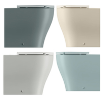 WC monobloc à encastrer avec réservoir dissimulé, à poser contre le mur, pour toilettes traditionnelles, avec jets de chasse d'eau, WC rond