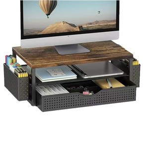Wooden Desktop <b>Storage</b> Box 3 Tier Drawer Organizer For Office <b>File</b> And Miscellaneous Items - Product Image 1