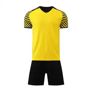 2023 도매 승화 훈련 셔츠 빠른 건조 노란색 축구 저지 축구 셔츠