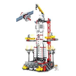 Shantou HIQ usine fusée spatiale modèle 1327 ensembles de blocs de construction modèle jouet bricolage enfants jouets