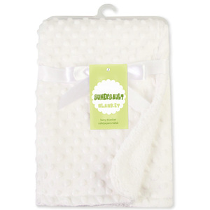 Couverture bébé en polaire courte matelassée, style bonnet bulle, pour automne-hiver, en polaire d'agneau pressée, pour climatisation, décontractée - Product Image 1