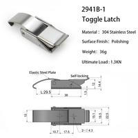 Loquet à compression industriel flexible et réglable en acier inoxydable 304 pour tiroirs et armoires de boîtes à outils