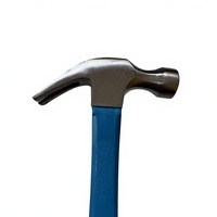 Marteau à griffes de qualité industrielle, manche ergonomique antidérapant en fibre de verre, tête en acier durable, poignée profilée pour la menuiserie et la construction