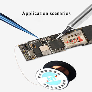Fils <span class=keywords><strong>à</strong></span> <span class=keywords><strong>souder</strong></span> en <span class=keywords><strong>cuivre</strong></span> enduit émaillé pur 0.1mm PCB Link Jumper Line Maintenance Cable Soldering for Mobile Phone Repair - Product Image 4