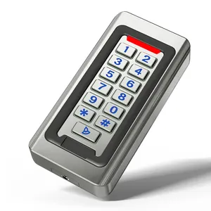 Tidak Tahan Air Rfid Access Control Keypad Logam Menggesek Kartu Akses Kontrol Sistem 125Khz Silikon Tombol