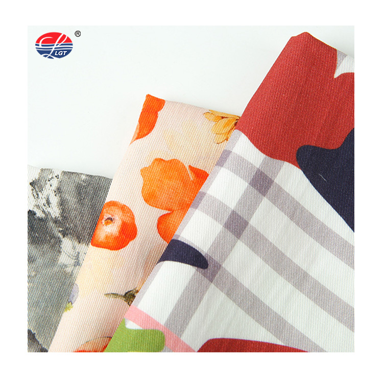 Таможня напечатала лиоцелл, фабричное производство, популярные цифровая печать 100% лиоцелл полиэфирная трикотажная ткань 160GSM вес 30 отсчет пряжи