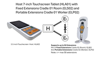 Système d'interphone sans fil YD Link HLA02 LoRa 433 MHz avec écran tactile de 3,5 pouces pour hôpital, maison, café, restaurant, clinique (portée de 3500 m)