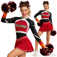 Tenue de Cheerleading 2026 Ultra Extensible en Cristal AB Respirante et Confortable pour Femme – Personnalisable avec Logo – Tenue de Danse Tendance
