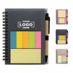Cuaderno Personalizado Promocional Corporativo con Cubierta de PP, Encuadernación en Espiral, Bloc de Notas Adhesivas Multiusos con Diseño Atractivo y Bolígrafo - Product Image 1
