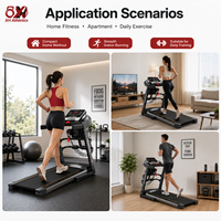 Caminadora Eléctrica Profesional para el Hogar y Uso Comercial, Equipo de Gimnasio y Fitness, Plegable, con Motor, Pantalla LED, para Correr y Ejercicios Elípticos