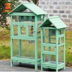 Volière d'extérieur classique en bois de sapin durable avec nichoir et cage pour pigeons géants, toutes saisons - Product Image 5