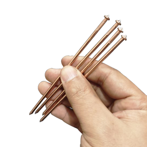 Clavos Comunes de Acero con Cabeza Redonda, Punta Afilada y Vástago Liso, Acabado en Zinc, Cobre y Plata - Product Image 2