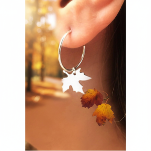 Azuris 925 Sterling <b>Silver</b> Fine <b>Hoop</b> Earrings 1.8mm Plane Tree Design Elegant and Stylish Jewelry From Turkey - Product Image 3
