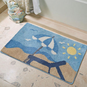 Nouveau design Tapis <span class=keywords><strong>de</strong></span> <span class=keywords><strong>bain</strong></span> à motif <span class=keywords><strong>de</strong></span> plage personnalisé Tapis <span class=keywords><strong>de</strong></span> <span class=keywords><strong>sol</strong></span> en caoutchouc lavable en machine Tapis <span class=keywords><strong>de</strong></span> salle <span class=keywords><strong>de</strong></span> <span class=keywords><strong>bain</strong></span> super absorbant - Product Image 1