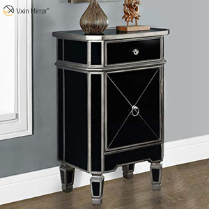 VXin miroir <span class=keywords><strong>Champagne</strong></span> argent verre noir <span class=keywords><strong>salon</strong></span> miroir armoire miroir noir miroir ensemble pour <span class=keywords><strong>salon</strong></span> - Product Image 1