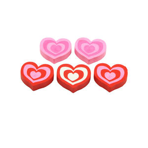 Pabrik pensil berbentuk hati, alat tulis sekolah penghapus dengan pola lucu untuk anak-anak - Product Image 4