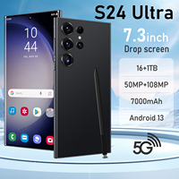 Teléfono Inteligente Android S24 Ultra 5G Original 2024, 16+1TB, Teléfono para Juegos, 7.3 Pulgadas, CPU Deca Core, Cámara Trasera de 108MP