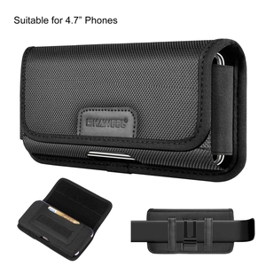 Housse <span class=keywords><strong>de</strong></span> téléphone portable HAWEEL avec logo personnalisé, 4.7 pouces, pince ceinture en nylon, pochette <span class=keywords><strong>de</strong></span> transport horizontale avec fente pour carte - Product Image 2