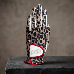 Best-Selling Premium Left-Handed Golf <b>Gloves</b> Customizable Logo Stylish <b>Leopard</b> <b>Print</b> Quality 100% cabretta leather light weight - Product Image 1