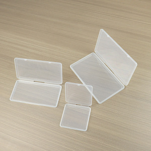 Transparent Plastic <b>Storage</b> <b>Boxes</b> Rectangle Covered Office Organizer Parts Packaging Box Art Paint Tool Accessory Card Organizer - Product Image 3