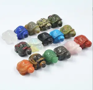 2024 Hot Sale Healing Stone Crystal Pocket Turtles Crafts Carvings