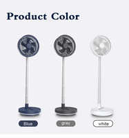 Ventilateur pliable USB rechargeable 10 pouces avec télécommande, silencieux, portable, pour bureau et sol