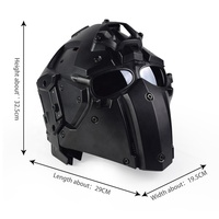 Masque d'Halloween de haute qualité Casque de protection tactique complet avec Rails latéraux ARC Ventilateur de montage NVG