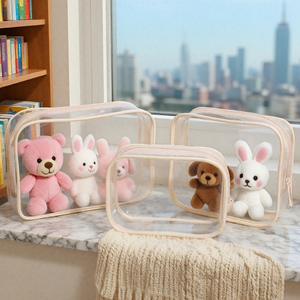 Borsa per il Trucco con Chiusura a Cerniera, Pochette da Viaggio Impermeabile per Signore e Donne - Product Image 1