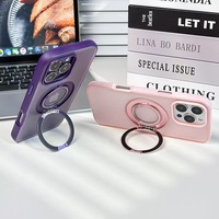 Étui de protection pour téléphone portable avec support métallique rotatif à 360° et design blindé TPU+PC pour iPhone 17 Pro Max 17E 16E