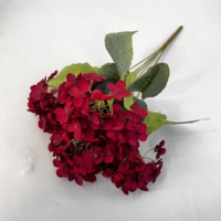 5 Tangkai Buket Hydrangea Buatan dari Sutra, Bunga Hydrangea Palsu Multi Warna untuk Dekorasi Pernikahan, Rumah, dan Pesta