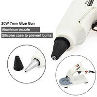 Mini Pistolet à Colle Thermofusible 20W Contrôle Haute Température Pistolet à Colle Chaude 7mm Bâtons de Colle pour Art Outil de Température de Chaleur Électrique avec Support