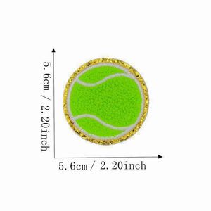 Basket calcio Rugby Baseball asciugamano ricamo ciniglia Glitter fai da te tessuto ferro su toppe - Product Image 4