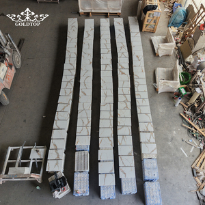 โกลด์ท็อป OEM ODM 5129 พาโนซโซ อเวค หรูหรา ทันสมัย ผิวขัดเงา กันน้ำ แผ่นควอตซ์ขนาดใหญ่ ดีไซน์แบบ 3 มิติ สำหรับโรงแรม - Product Image 6