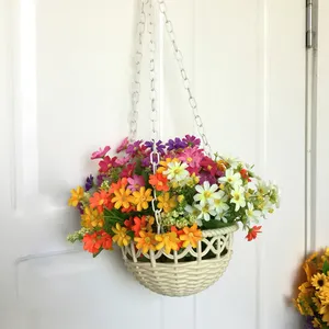 Panier à fleurs en osier suspendu, benne pour le jardin ou l'extérieur, boîte d'emballage murale, pour plantes