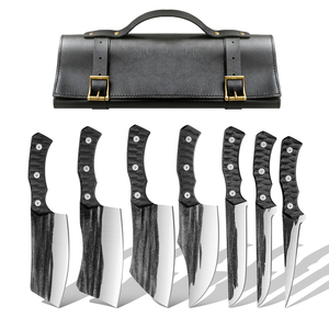 IOKO 7-Piece 8 Inch Chef Sushi Steak Utility Kitchen Knife Set Sashimi Paring 7 Inch Japanese Style Santoku Kitchen Knife Set - Product Image 1