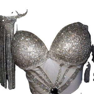 Sexy <strong>Leotard</strong> <strong>Sparkly</strong> Tassel Outfit Celebrate Costume Stage Party Singer Dance Wear Fringes <strong>Leotard</strong> Customized Make Costume - Product Image 4