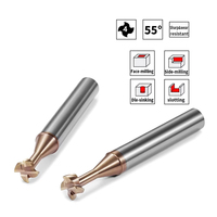 Fraise à rainurer en carbure monobloc à 4 dents D3D4D6D8D10, diamètre de queue 1/1.5/2/3/4mm, pour acier au carbone et alliages